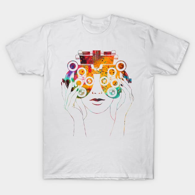 Optometry Art T-Shirt by erzebeth